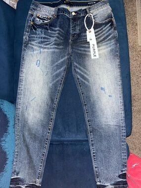 Purple Brand Men's Skinny Faded Blue Jeans